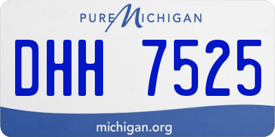 MI license plate DHH7525