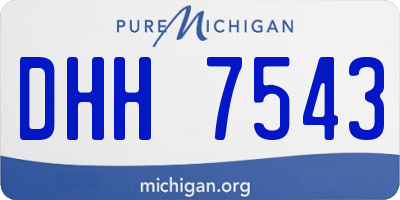 MI license plate DHH7543