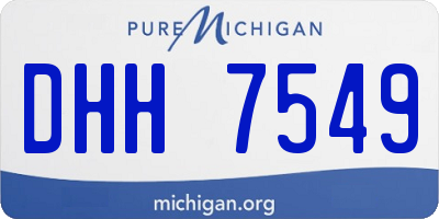 MI license plate DHH7549