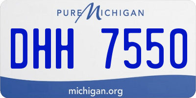 MI license plate DHH7550
