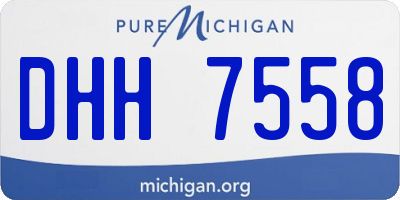 MI license plate DHH7558