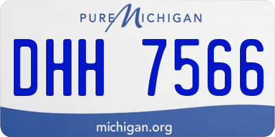 MI license plate DHH7566