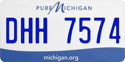 MI license plate DHH7574