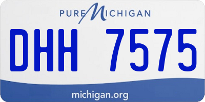MI license plate DHH7575