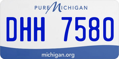 MI license plate DHH7580
