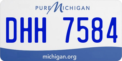 MI license plate DHH7584