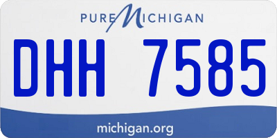 MI license plate DHH7585