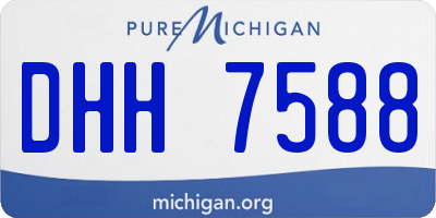 MI license plate DHH7588