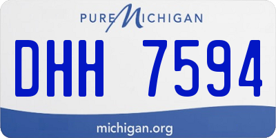 MI license plate DHH7594