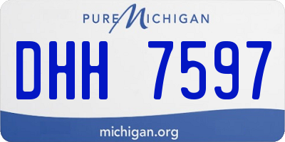 MI license plate DHH7597