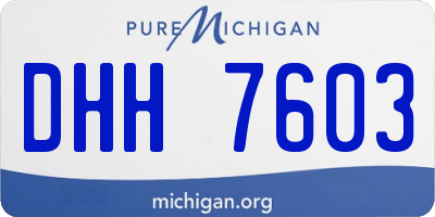 MI license plate DHH7603