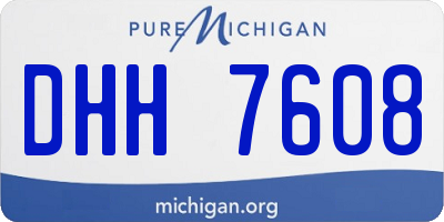 MI license plate DHH7608
