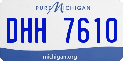 MI license plate DHH7610