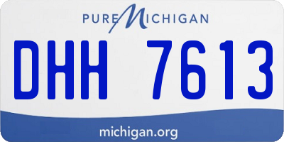 MI license plate DHH7613