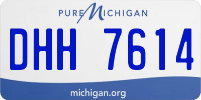 MI license plate DHH7614