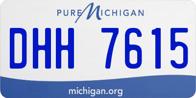 MI license plate DHH7615