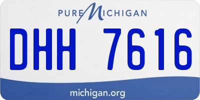 MI license plate DHH7616