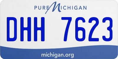MI license plate DHH7623