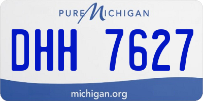 MI license plate DHH7627