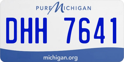 MI license plate DHH7641