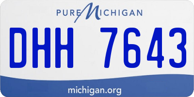 MI license plate DHH7643