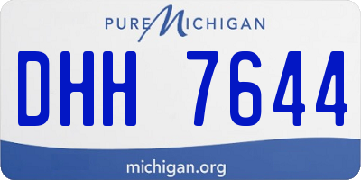 MI license plate DHH7644