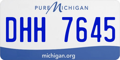 MI license plate DHH7645