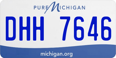 MI license plate DHH7646