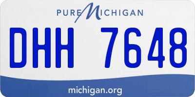 MI license plate DHH7648