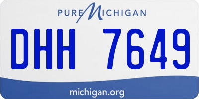 MI license plate DHH7649