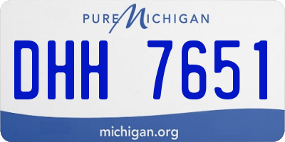 MI license plate DHH7651