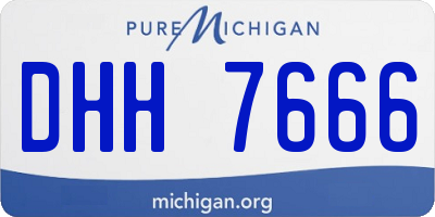 MI license plate DHH7666