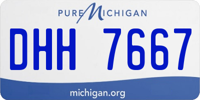 MI license plate DHH7667