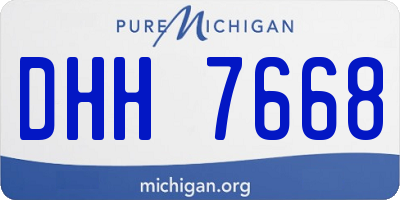 MI license plate DHH7668