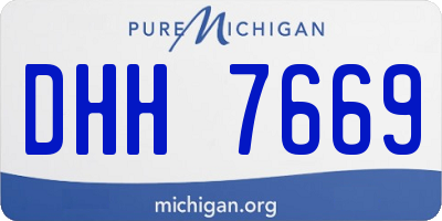 MI license plate DHH7669