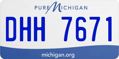 MI license plate DHH7671