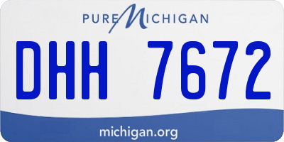 MI license plate DHH7672