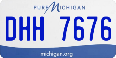 MI license plate DHH7676
