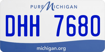 MI license plate DHH7680