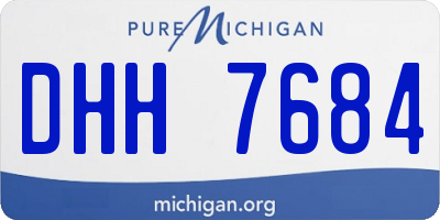 MI license plate DHH7684