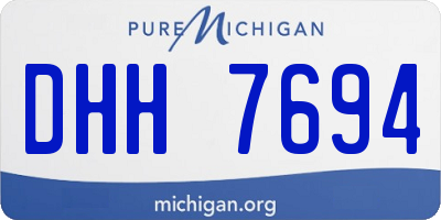 MI license plate DHH7694