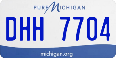 MI license plate DHH7704