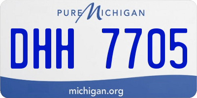 MI license plate DHH7705