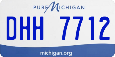 MI license plate DHH7712