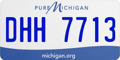 MI license plate DHH7713