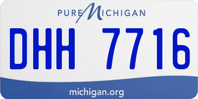 MI license plate DHH7716