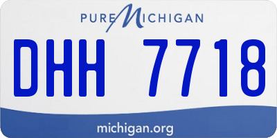 MI license plate DHH7718