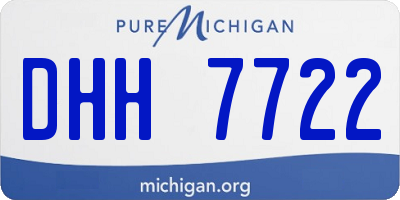MI license plate DHH7722
