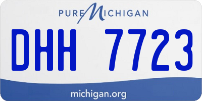 MI license plate DHH7723