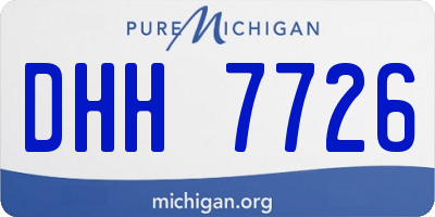 MI license plate DHH7726